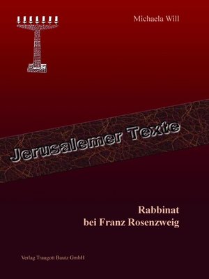 cover image of Rabbinat bei Franz Rosenzweig